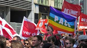 Flags for this purpose are for political parties in germany (most of them at least) the term 'flag' (german flagge or fahne) does. Germany S Left Party Launches A New Strategy Against The Extreme Right People S World