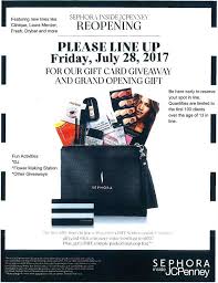 Visit our faq page for answers to frequently asked questions around how to use these prepaid cards. Sephora Grand Reopening