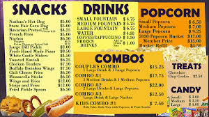 Menu items, including beverages, can be brought from the lounge to the auditorium to enjoy during the movie as well. Cabot 8 Vip Cinema Silver Screen Menu