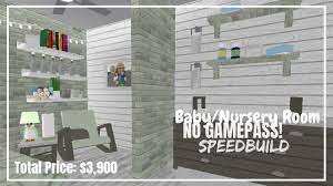 Do you have a game but no game passes? No Gamepass Baby Nursery Room Speedbuild Bloxburg Roblox Youtube