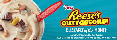 reeses outrageous blizzard is back at dairy queen the