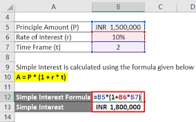 Simple Interest Formula Calculator Excel Template