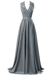 Unique Backless A Line V Neck Off The Shoulder Sleeveless Floor Length Lace Bridesmaid Dresses For Wed Grey Prom Dress Lace Bridesmaid Dresses Lace Bridesmaids