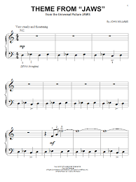 Theme From Jaws John Williams Sheet Music Pdf Print Easy Piano Sheet Music Sheet Music Learn Piano