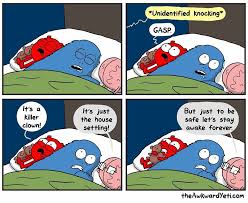 Noises In The Dark Awkward Yeti Funny Comics Awkward Funny