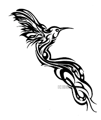 Place a small hummingbird on your arm or behind your ear. Black Tribal Hummingbird Tattoo Stencil By Dilly Weeds