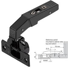 This blum blind corner hinge allows the cabinet door to open 95 degrees enabling easy access to the stored contents within. Clip Top Blumotion Blind Corner Hinge 95 Inset Screw On Onyx Black Tdd Hardware