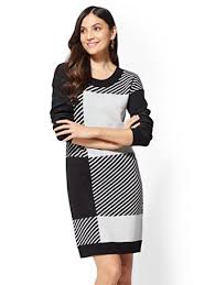 Black White Sweater Dress New York Company White Sweater Dress Clothes Sweater Dress