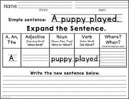 Expanding Sentences Grade 1 Expanding Sentences Sentence Activities Sentence Writing