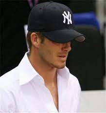David Beckham Black New York Yankees Cap Hat With White Shirt Mens Hats Baseball Outdoor Men Baseball