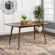 Manor Park Banks Mid Century Tapeleg Wood Dining Table Acorn Walmart Com In 2020 Brown Dining Table Dining Table Wooden Dining Room Table