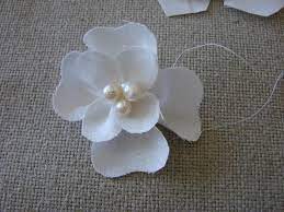 Magnolia Fabric Flower Tutorial Lena S Place Fabric Flower Tutorial Fabric Flowers Diy Fabric Flowers