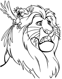 Coloring pages for children : Zazu And Mufasa Coloring Page Free Printable Coloring Pages For Kids