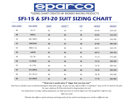 Up To Date Sparco Suit Sizing Chart Sparco Kart Suit Sizing