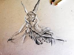 Amore E Psiche Disegno A Matita Bianca E Nera Sl Matita Bianca Disegno Viso Disegni
