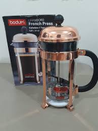 Bodum replacement glass, genuine spare beaker for french press, this replacement beaker fits all styles of the bodum coffee maker including bodum chambord, brazil. Bodum Chambord 8 Cup French Press Copper Free Shipping W In Metro Manila Food Drinks Beverages On Carousell