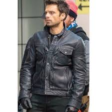 Cap fights bucky in captain america: Bucky Barnes The Falcon And The Winter Soldier Leather Jacket