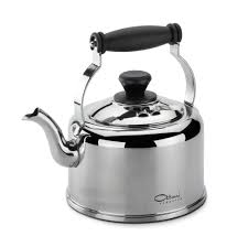 Our famed black and white checked tea kettle. Italian Stainless Steel Kettle Manufactum
