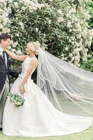 1 Layer Tulle Cathedral Wedding Veils Ribbon Edge Bestweddingveil Veil Hairstyles Cathedral Veil Hairstyle Cathedral Wedding Veils