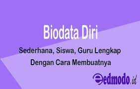 50%(2)50% found this document useful (2 votes). Biodata Diri Sederhana Siswa Guru Lengkap Dengan Cara Membuatnya