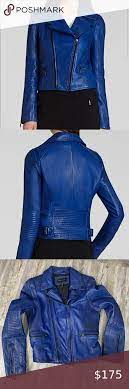 Bcbgmaxazria Tara Cobalt Blue Leather Moto Jacket Burgundy Leather Jacket Leather Moto Jacket Blue Leather