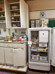 Whether you're replacing those that are already in your kitchen or you're restyling the kitchen totally, you need to consider a style that will look great and function well for a long time. Kitchen With Old Fashioned Refrigerator Several Different Types Of Food Canisters And Dishes Notice The Aluminum Cups We Had These When I Was Growing Up If You Had An Icy Cold Beverage