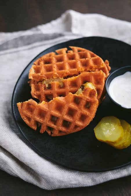 Keto Fried Pickle Chaffle
