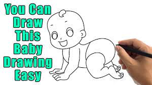 Baby outline drawing / baby outline sketch.hi everyone my name is bikash neog i hop. How To Draw A Cute Baby Sketch Baby Drawing Step By Step Outline Easy For Beginners To Follow Youtube