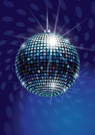 On Dark Background Is Big Specular Disco Ball Vector Colourbox Disco Ball Dark Backgrounds Disco