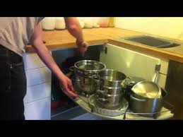 Finnhomy 14x36x61 4 tiers adjustable kitchen bakers. Ikea Faktum Corner Base Cabinet With Pull Out Fitting Youtube