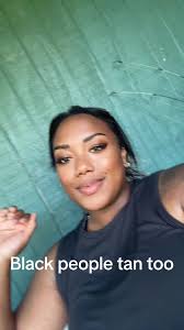 Black Person Tanning