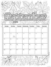Search through 623,989 free printable colorings at getcolorings. September Coloring Calendar Coloring Pages Printable