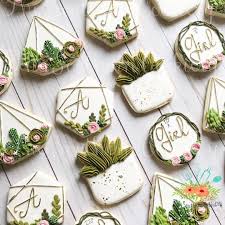One If My Favorite Baby Shower Sets I Ve Done Succulents Babyshower Succulentbaby Succulentb Baby Shower Cookies Baby Shower Sweets Flooding Cookies