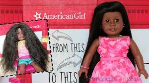 Here's a great way to do a pigtail, without your doll's hair dangling out! How To Straighten Your American Girl Dolls Hair American Girl Ideas American Girl Ideas
