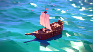 Tiny Pirate Ship Low Poly Art Low Poly 3d Models Low Poly