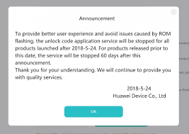I can not find any way which looks to work and doesnt involve going to a dodgy looking website. Huawei Will Stop Providing Bootloader Unlocking For All New Devices