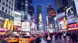 Mn64 New York Street Night City Times Square New York Night New York Street