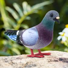 The 2 PCS Simulation Foam Pigeon Model Home Garden Ornament Miniature Decor Collection