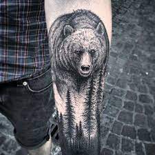 Bear claw tattoos have become quite the rage in recent years due to the fact these designs have a variety of meaning. 45 Inspirational Forest Tattoo Ideas Cuded Bear Tattoos Bear Tattoo Designs Forest Tattoos