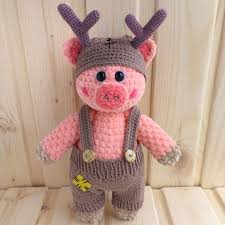 Cute Piggy Toy Piggy Piggy Toys Stuffed Toys Crochet Toys Handmade Piggy Piggy Crochet Crochet Plus Handmade Stuffed Toys Crochet Toys Soft Toy Patterns