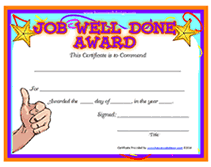 School Job Well Done Award Certificates Awards Certificates Template Certificate Templates Free Certificate Templates