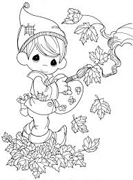 Precious Elf Coloring Fall Precious Moments Coloring Pages Fall Coloring Pages Thanksgiving Coloring Pages