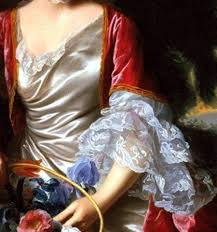 месяц под косой блестит а во лбу звезда горит Portrait Of Rebecca Boylston Detail John Singleton Copley 1767 Historical Fashion Fashion Silk Gown