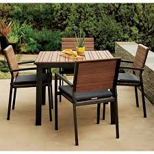 Rocha Ii Cafe Table Reviews Crate And Barrel Patio Furniture Dining Set Teak Patio Furniture Polywood Outdoor Furniture