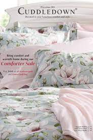 We'll help you make your bed ultra cozy with a lofty down comforter, luxurious featherbed, soft blanket, smooth sheets and plush pillows. Cuddledown Winter 2021 Catalog In 2021 Comforter Sale Down Comforters Magnolia Bedding