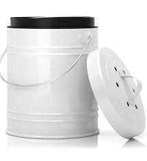 The ingenious tumbler design is perfect for easy batch composting. Oversized 1 3 Gallon Kitchen Compost Bin With Charcoal Filters Cooler Kitchen