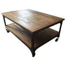 Sawmill whitewashed wood, brushed silver. World Market Wood And Metal Aiden Coffee Table Aptdeco