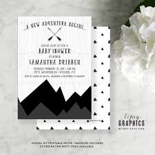 Black And White Graphics For Babies Mountain Adventure Black And White Baby Shower Printable Invitation Gender Neutral It S A Boy Gi White Baby Showers Boy Shower Baby Shower Printables