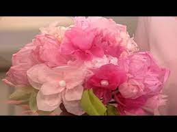 Diy crepe paper flower tutorial helpful tips paper flowers. Paper Flower Wedding Craft Diy Weddings Martha Stewart Weddings Youtube
