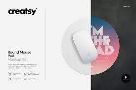 Round Mouse Pad Mockup Set Mouse Pad Pad Mockup Design